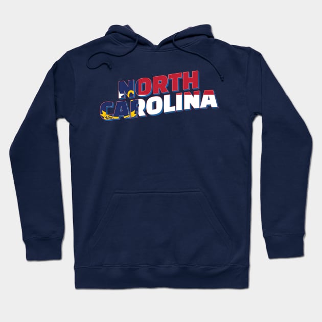 North Carolina vintage style retro souvenir Hoodie by DesignerPropo